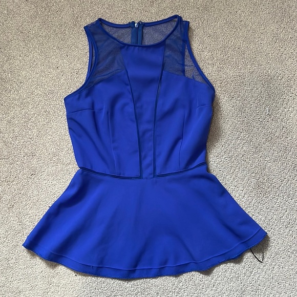 Dynamite Blue Dress Shirt with Mesh - Picture 1 of 2